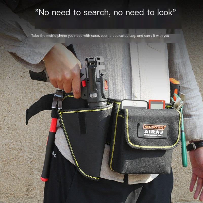Portable Canvas Tool Belt Bag – Multi-Pocket Heavy Duty Organizer for DIY & Gardening Tools