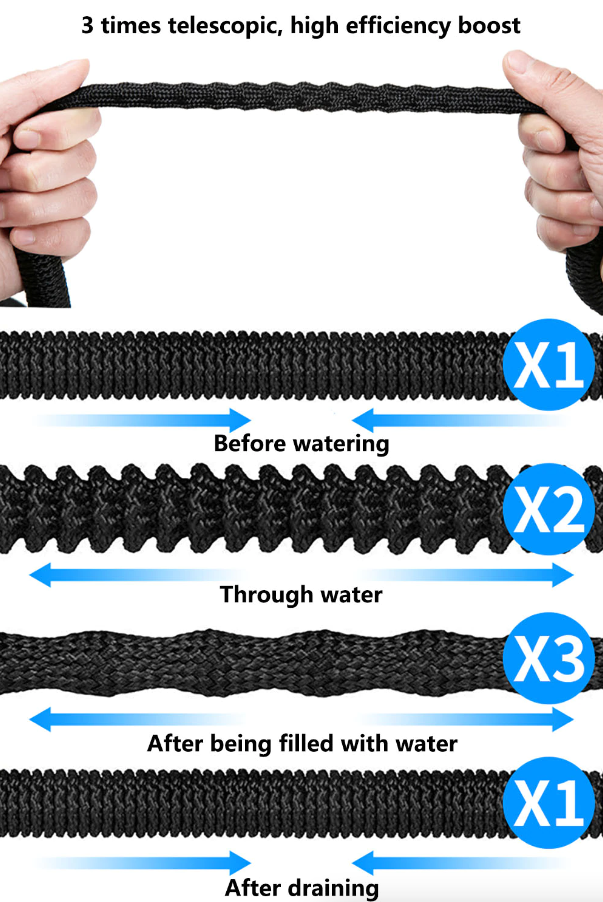 4X Stronger Deluxe Expandable Flexible Garden Hose Water Hose 25 & 100 FT