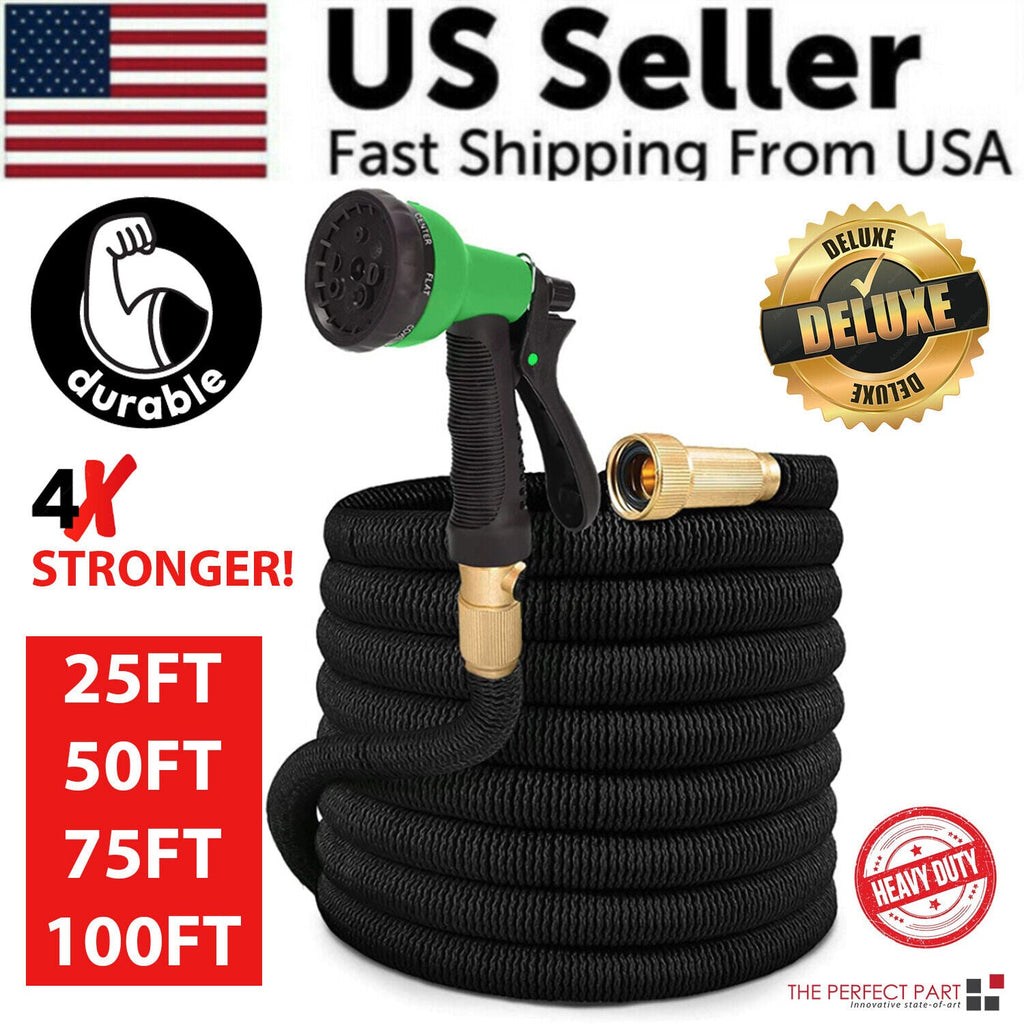 4X Stronger Deluxe Expandable Flexible Garden Hose Water Hose 25 & 100 FT